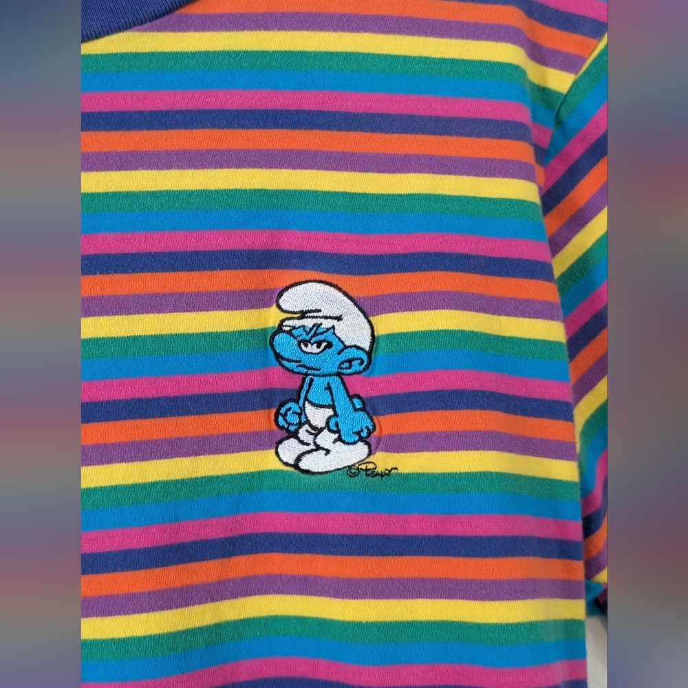 Smurfs Retro Striped T-Shirt - Multicolor - Picture 2 of 4